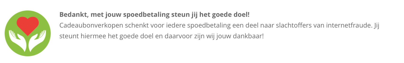 Goede doel Cadeaubonverkopen